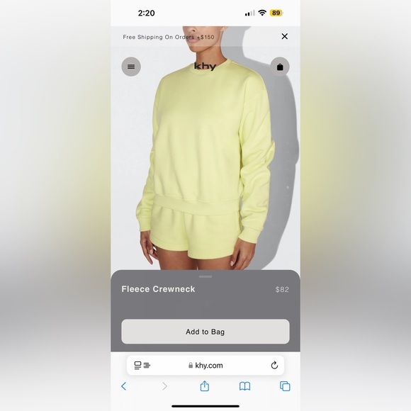 Khy fleece Crewneck - Limoncello - Picture 5 of 5